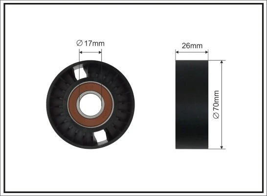 Deflection/Guide Pulley, V-ribbed belt