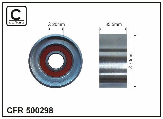 Tension roller 70x20x35.5 Metal