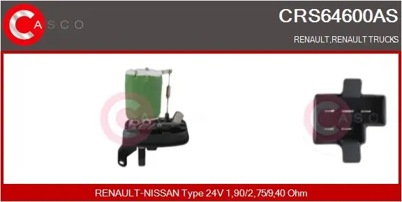 Resistor, interior blower