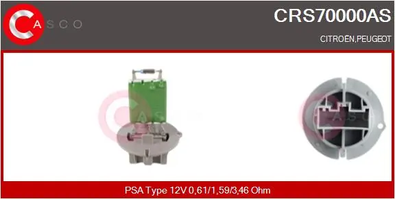 Resistor, interior blower
