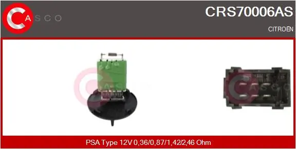 Resistor, interior blower
