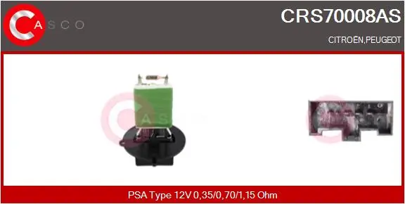 Resistor, interior blower