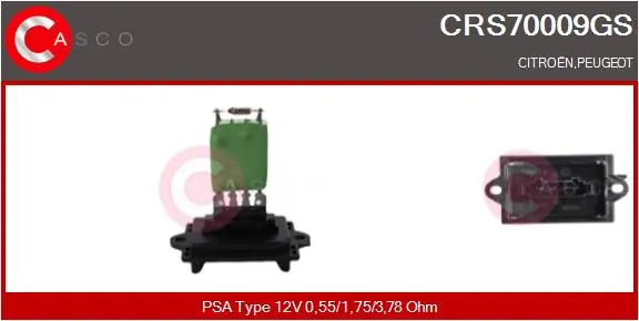 Resistor, interior blower