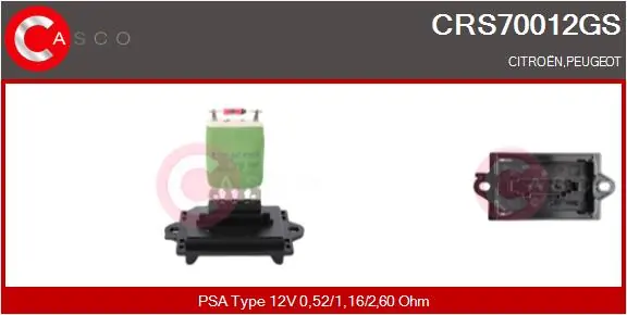 Resistor, interior blower