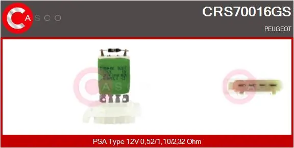 Resistor, interior blower