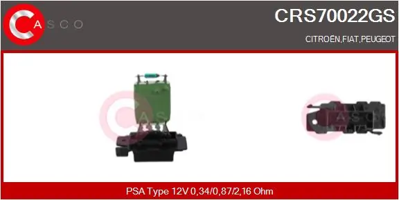 Resistor, interior blower