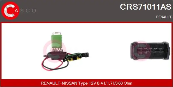 Resistor, interior blower