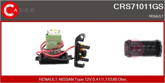 Resistor, interior blower