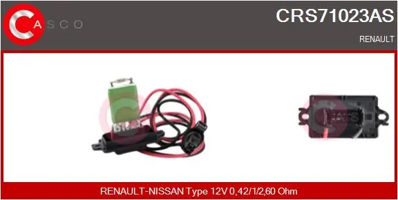 Resistor, interior blower
