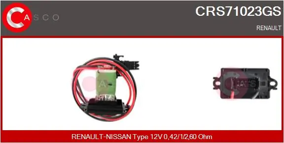 Resistor, interior blower