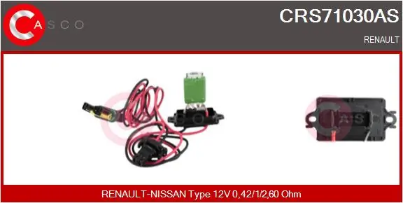 Resistor, interior blower
