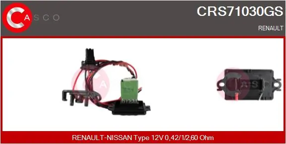 Resistor, interior blower