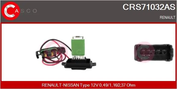 Resistor, interior blower