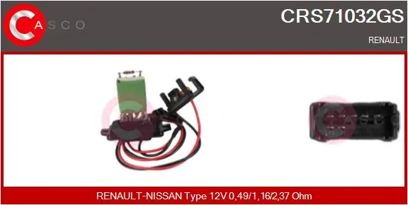 Resistor, interior blower