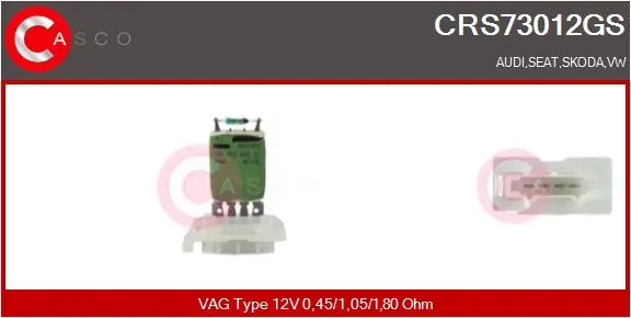 Resistor, interior blower