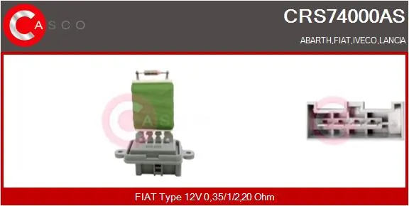 Resistor, interior blower