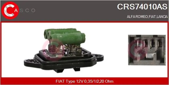 Resistor, interior blower