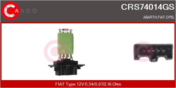 Resistor, interior blower