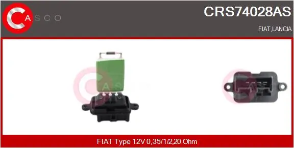 Resistor, interior blower