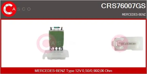 Resistor, interior blower