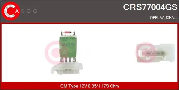 Resistor, interior blower