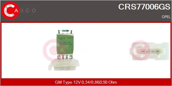 Resistor, interior blower
