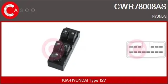 Switch, window regulator