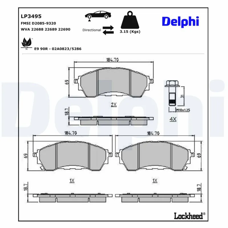 Brake Pad Set, disc brake