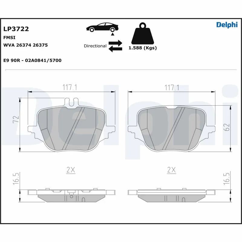 Brake Pad Set, disc brake