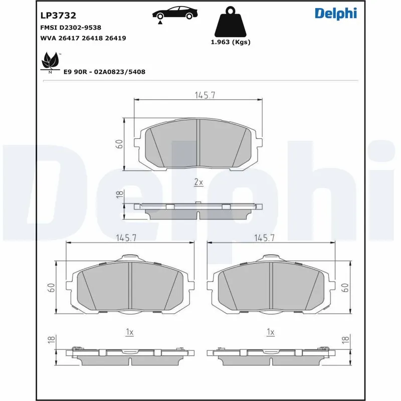 Brake Pad Set, disc brake