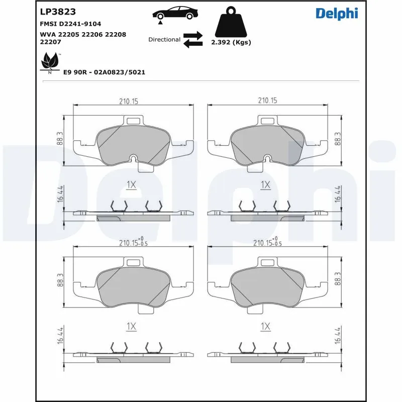 Brake Pad Set, disc brake