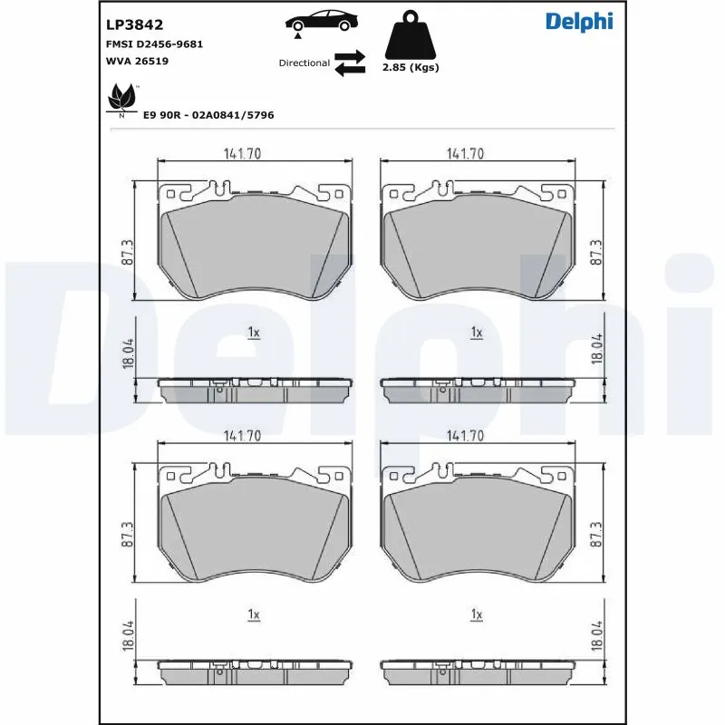 Brake Pad Set, disc brake