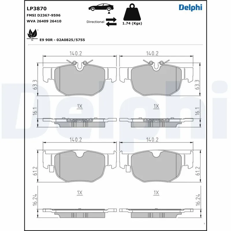 Brake Pad Set, disc brake