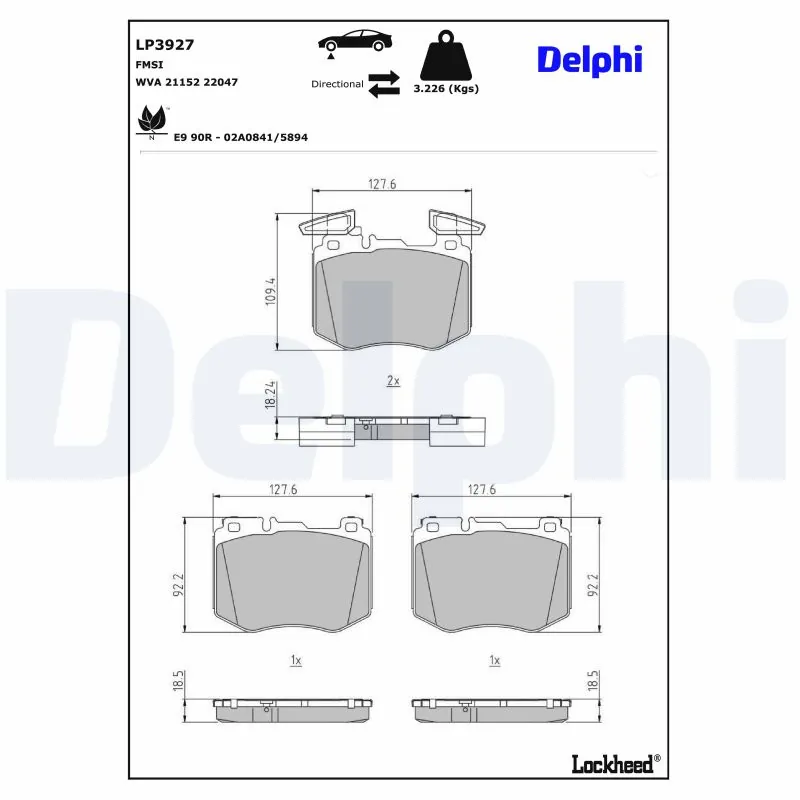 Brake Pad Set, disc brake