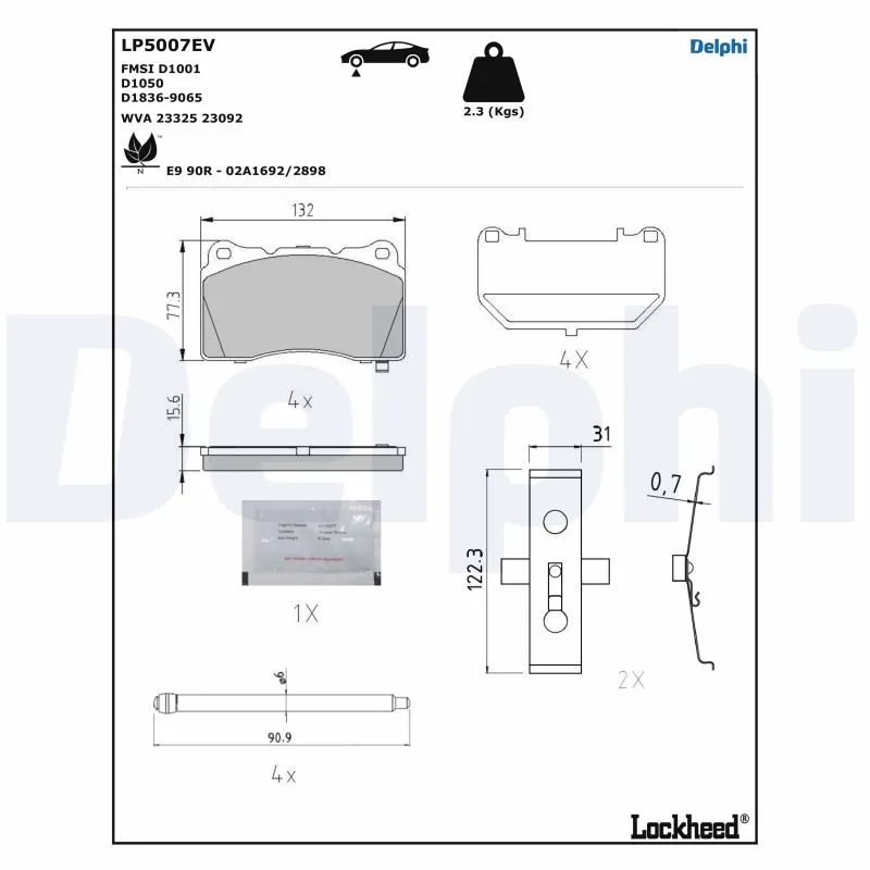 Brake Pad Set, disc brake