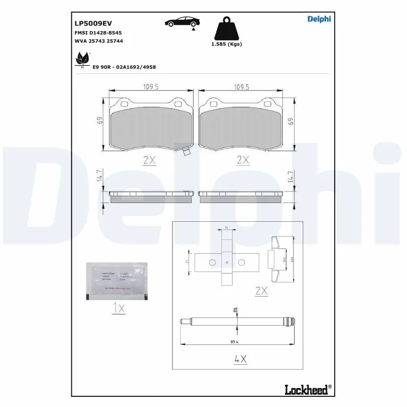 Brake Pad Set, disc brake