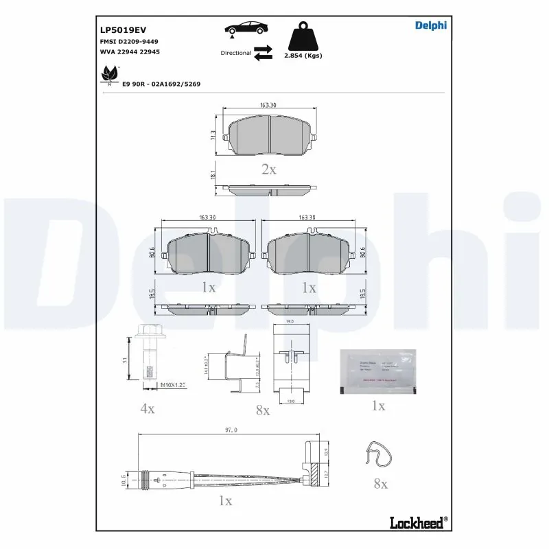 Brake Pad Set, disc brake