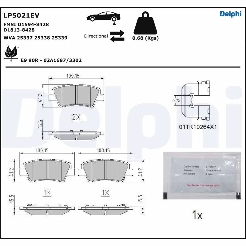 Brake Pad Set, disc brake