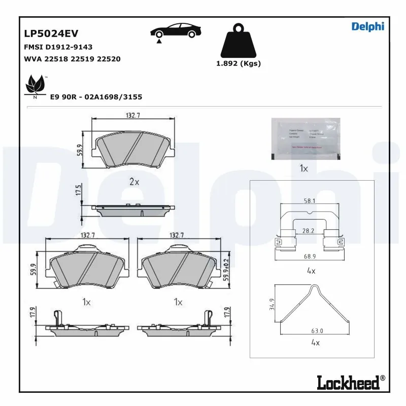 Brake Pad Set, disc brake