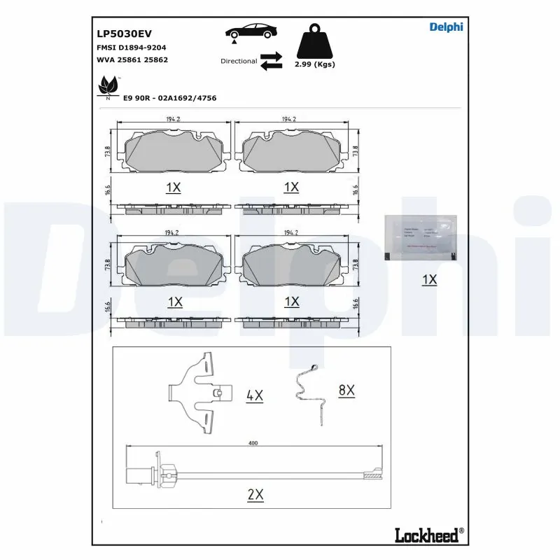 Brake Pad Set, disc brake