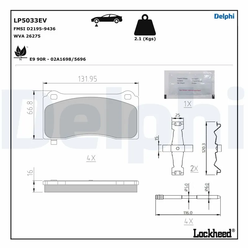 Brake Pad Set, disc brake