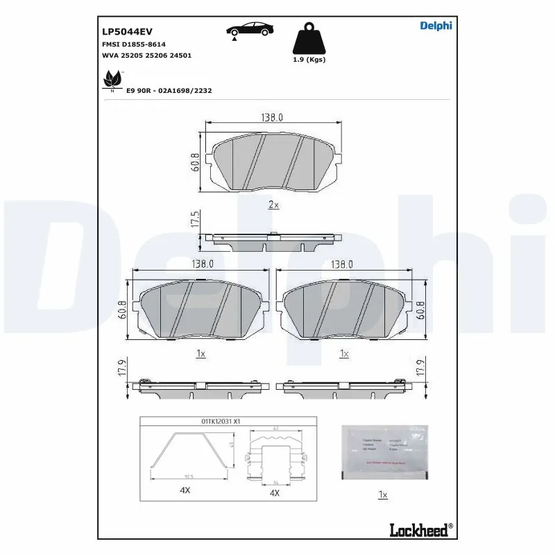 Brake Pad Set, disc brake