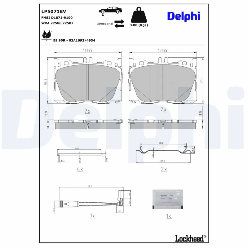 Brake Pad Set, disc brake