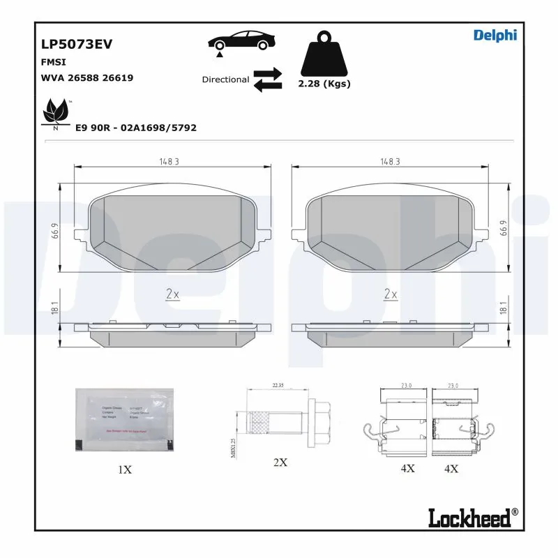 Brake Pad Set, disc brake