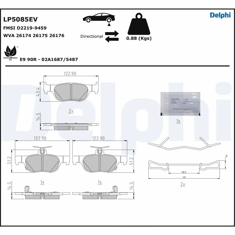 Brake Pad Set, disc brake