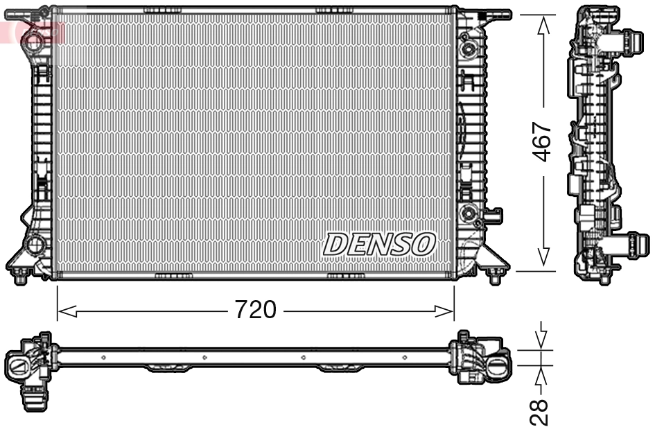 Radiator, engine cooling