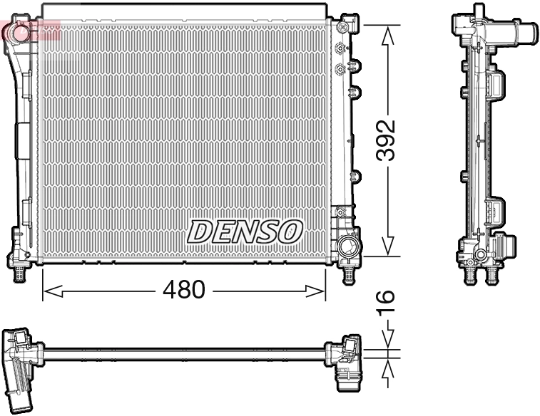 Radiator, engine cooling