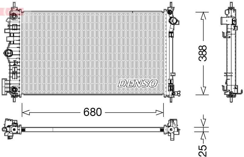 Radiator, engine cooling
