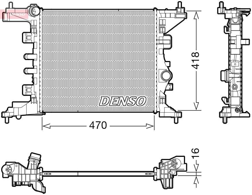 Radiator, engine cooling