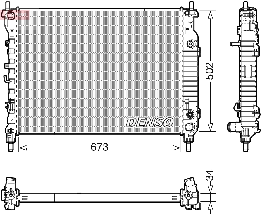 Radiator, engine cooling